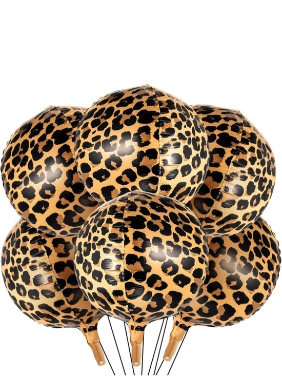 BBTO Other - BBTO Leopard Cheetah Print Balloons 6 Pc | 22”